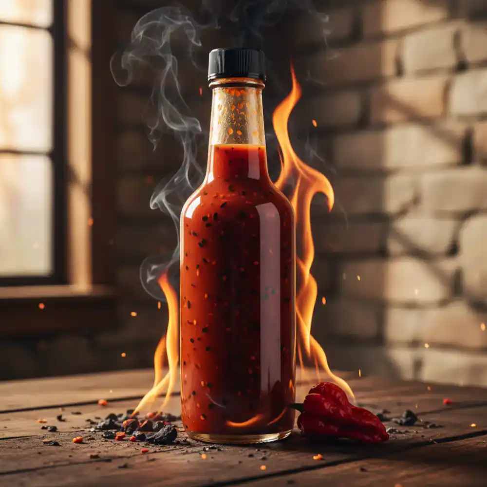 Bottle of Ghost Pepper Reserve sauce