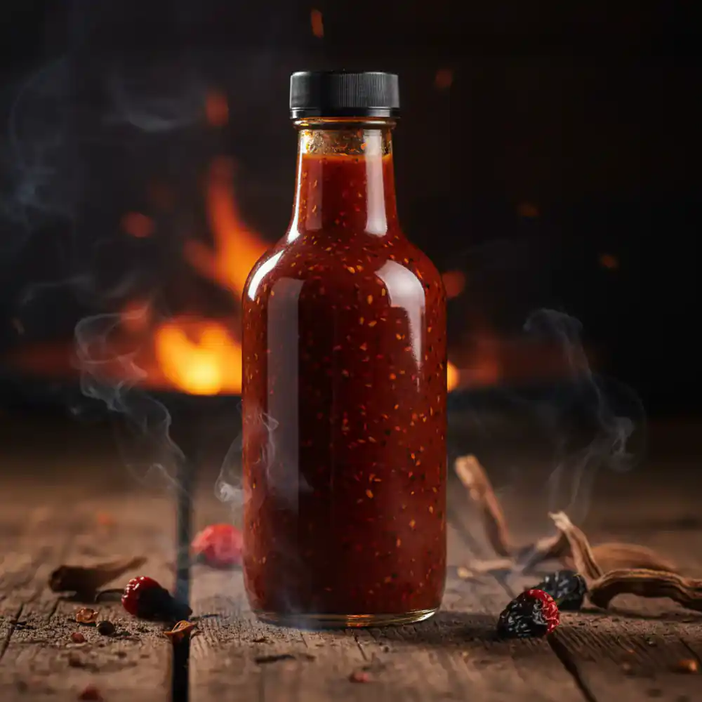 Bottle of Smoked Habanero sauce