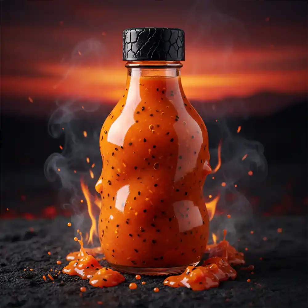 Bottle of Mango Scorpion sauce